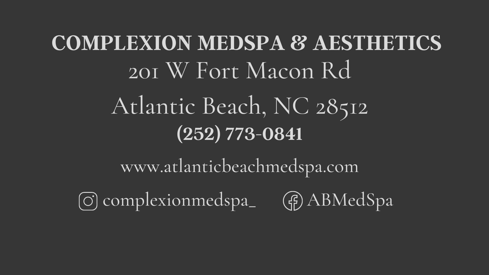 Complexion MedSpa & Aesthetics reviews | 201 W Fort Macon Rd - Atlantic Beach NC